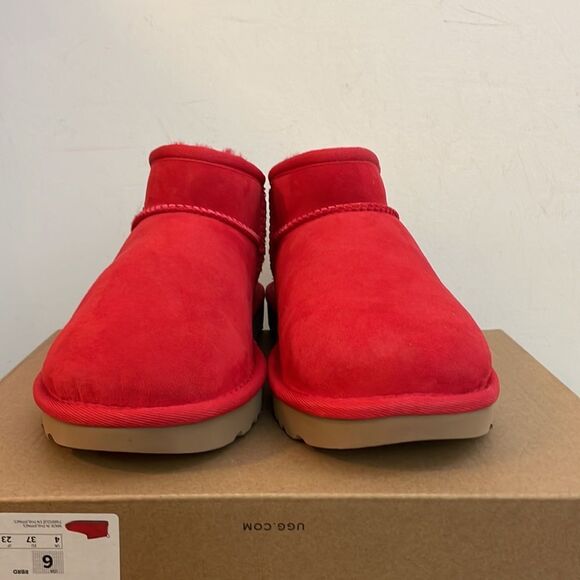 UGG Classic Ultra Mini Red Women Size 6 - Picture 5 of 15